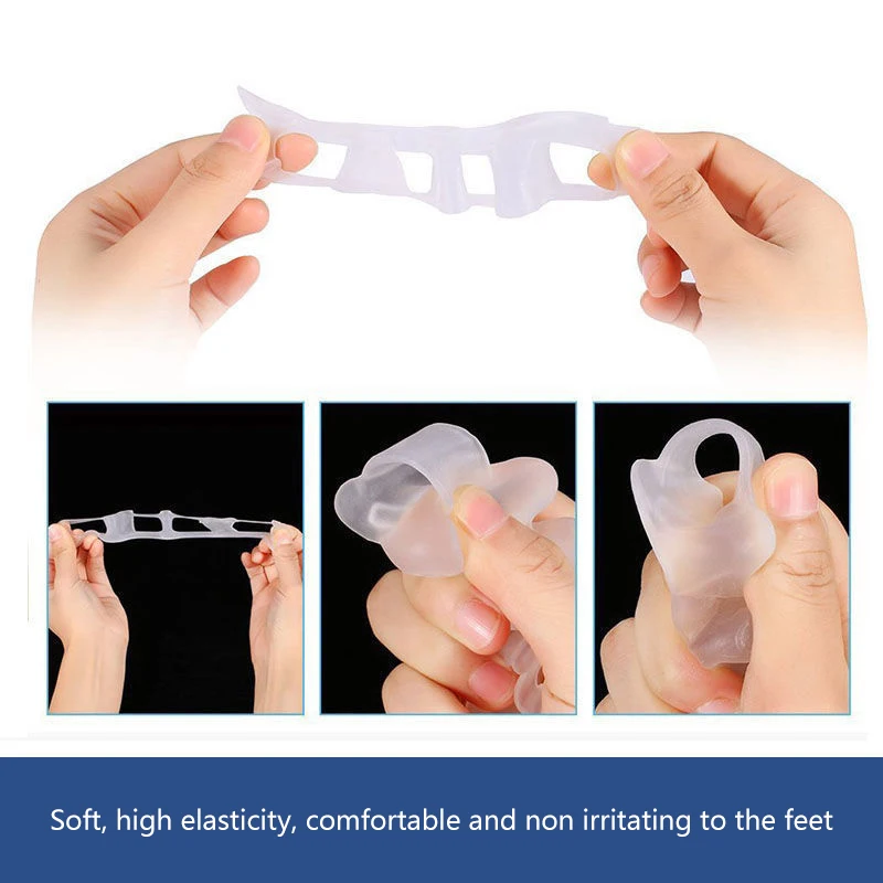زوج واحد من فاصل أصابع القدم، مادة مصحح الورم المناسبة، فواصل فرد الجل الناعم