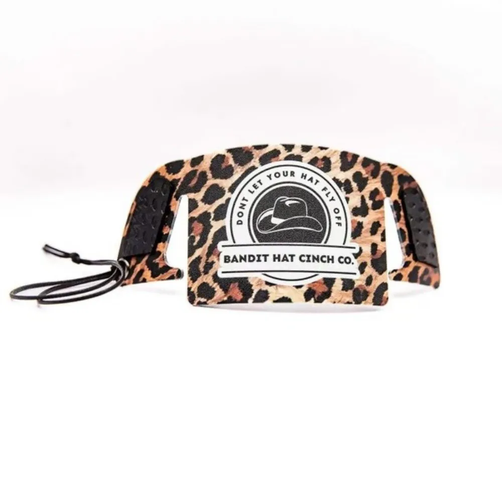 Fashion Leopard Cowboy Hat Cinch Detachable with Lanyard Hat Rope Keychain Hat Strap Outdoor
