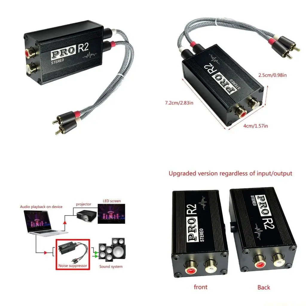 F62C Ground Isolator Sound Enhancer for Distortion Resistant Perfect for Live Performances and Home Entertainment
