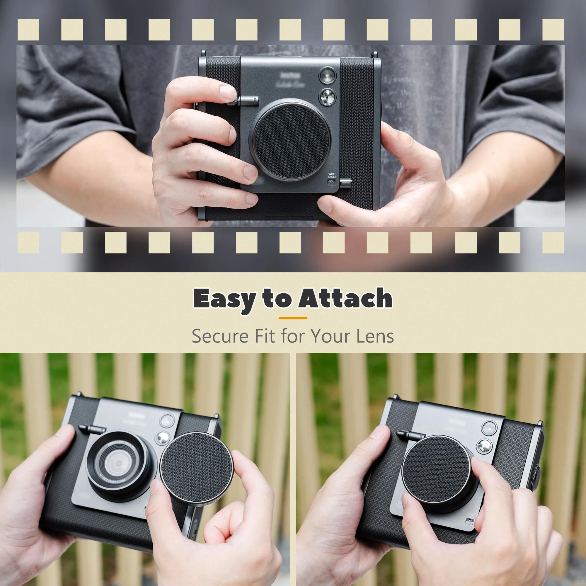 JJC Aluminum Lens Cap Cover for Fujifilm Instax Wide Evo Dustproof Anti-Scratches Lens Protector Accessories for Fuji Wide Evo - view 4