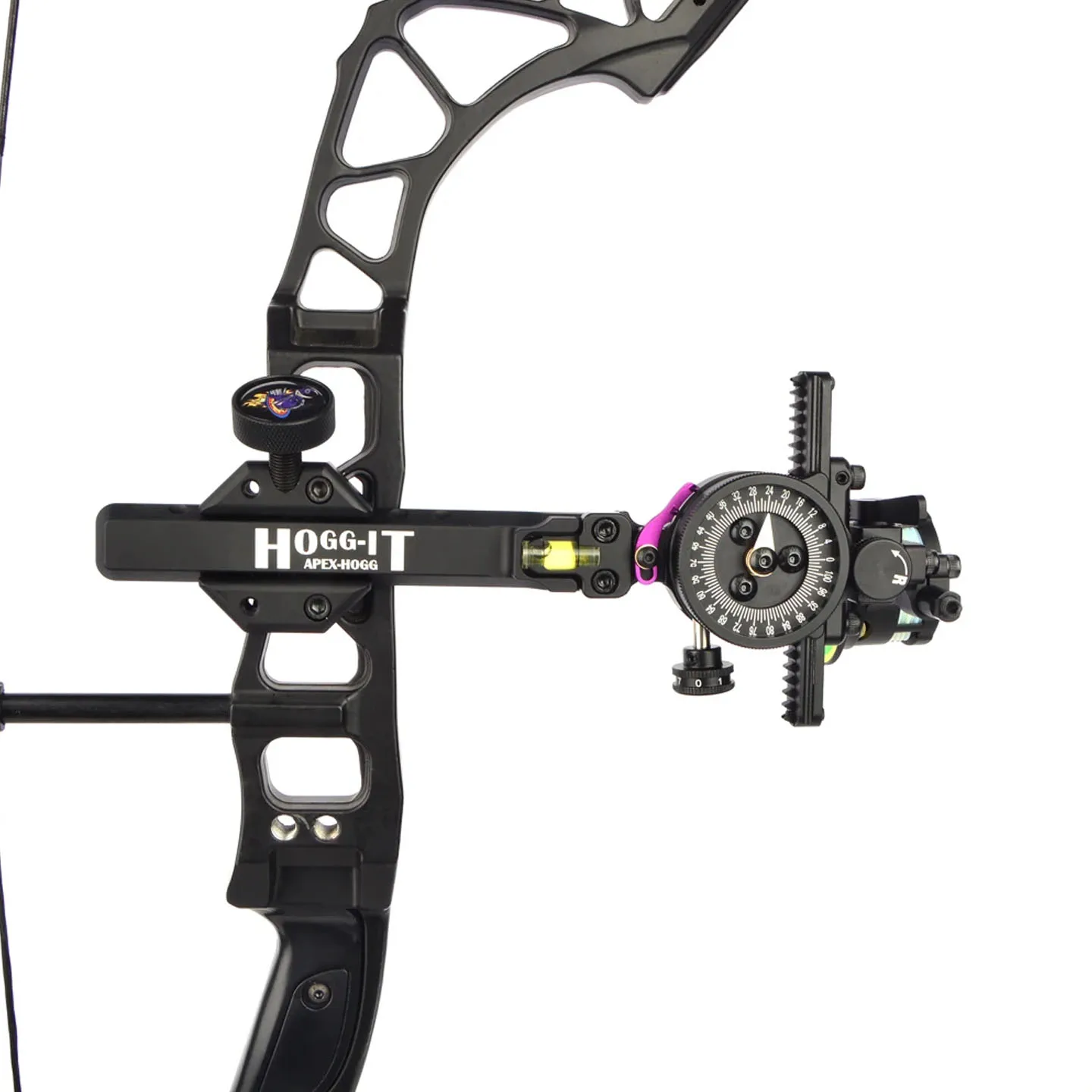 Precision Single Pin Bow Sight Aluminum Alloy Adjustable Scale Sight for Compound Bow Hunting