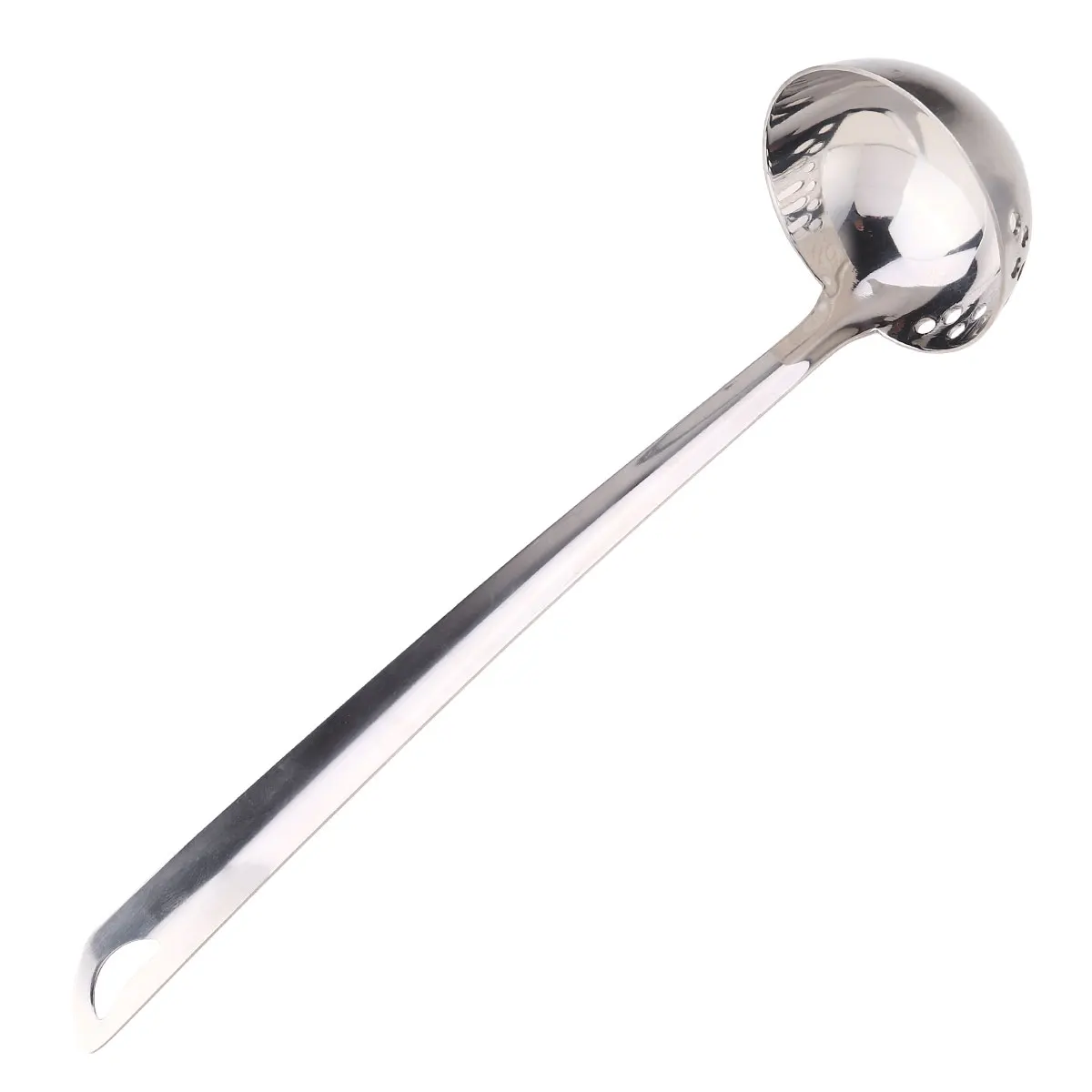 

2pcs Stainless Steel Hot Pot Soup Spoon Long Handle Hanging Hook Fine Mesh Colander For Kitchen Restaurant Oil Filtering Serving