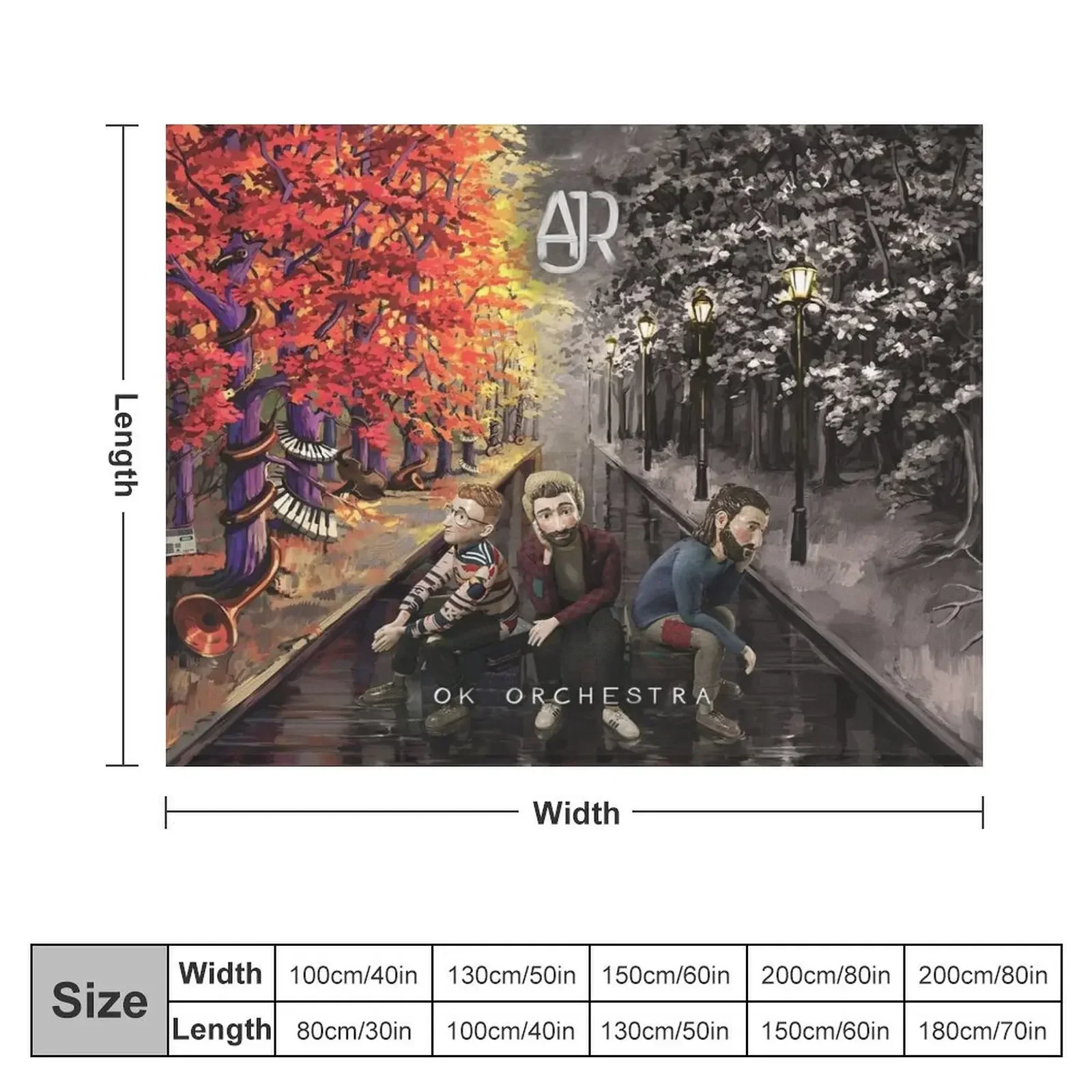 AJR - Ok Orchestra Throw Blanket Blankets For Bed Bed covers Fashion Sofas for sofa Blankets