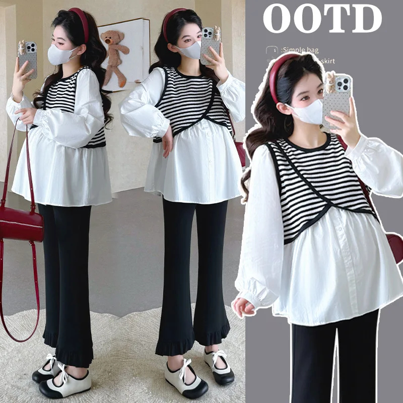 maternity-shirt-spring-autumn-2026-minimalist-casual-loose-comfortable-striped-fake-two-piece-blouse-for-pregnant-women