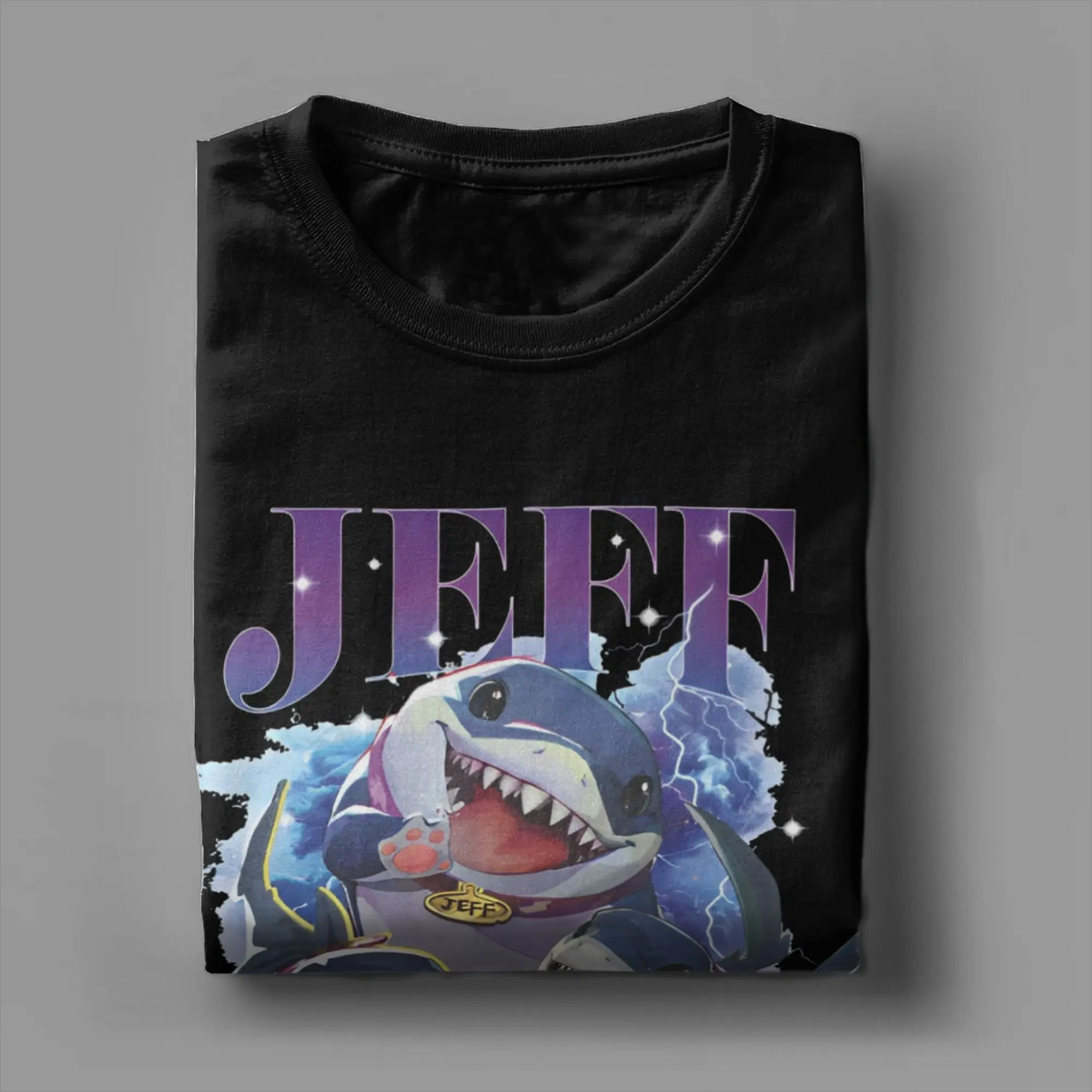 Cute Jeff the Land Shark Graphic Super Hero Manga Anime Printed T Shirt for Men Women Cute Pure Cotton Tee Shirt Clothing