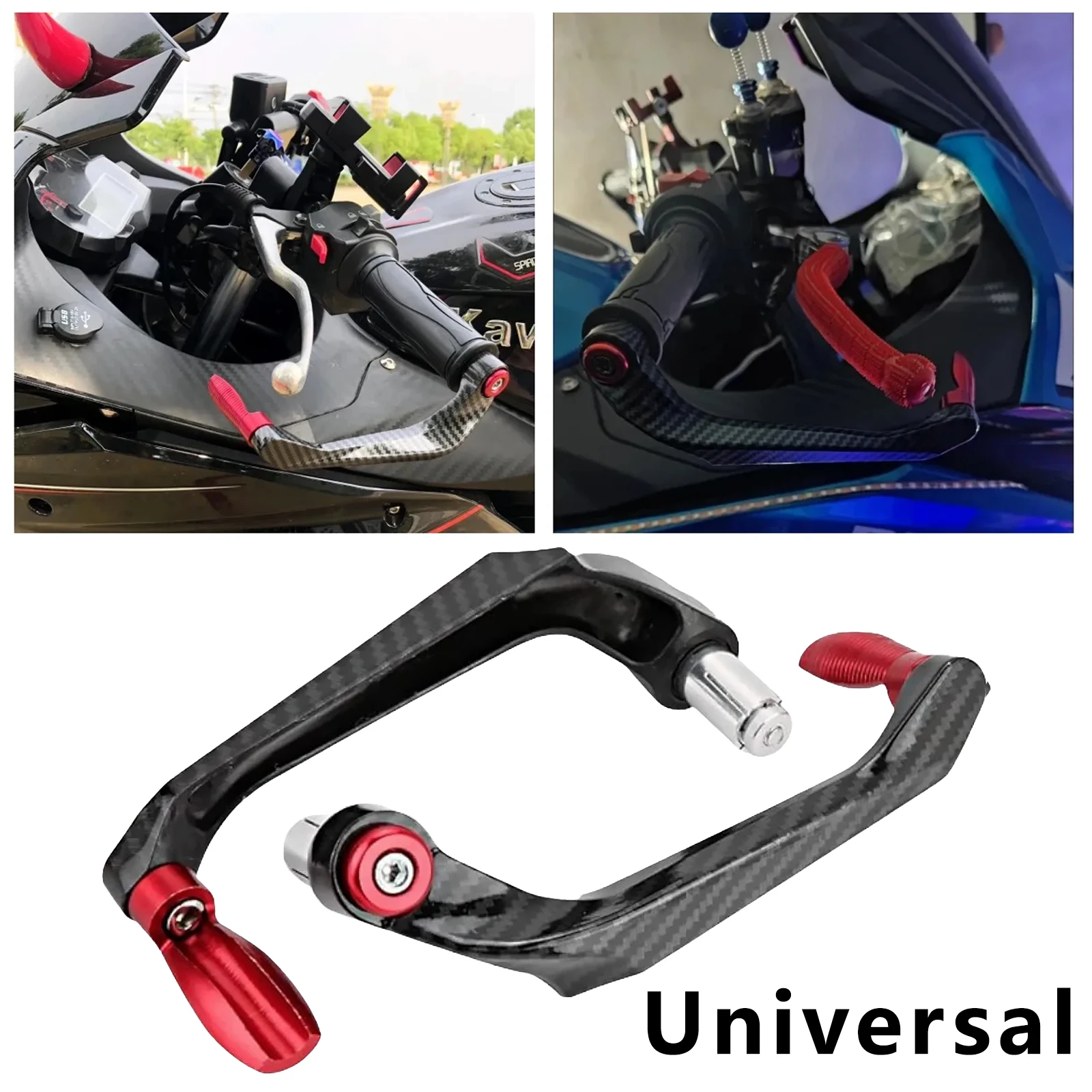 

2Pcs Motorcycle Die-casting Aluminum Alloy Handlebar Brake Clutch Lever Hand Guard Protector Modification Accessories Handguard