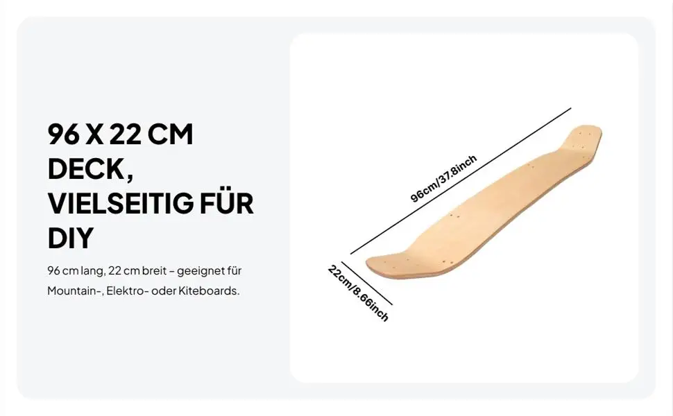 

Дека для скейтборда деревянная, с предварительно просверленными отверстиями, прочная, 37.80'' x 8.66'', экологичная, для кайтборда, с двойным хвостом, для самостоятельного декорирования