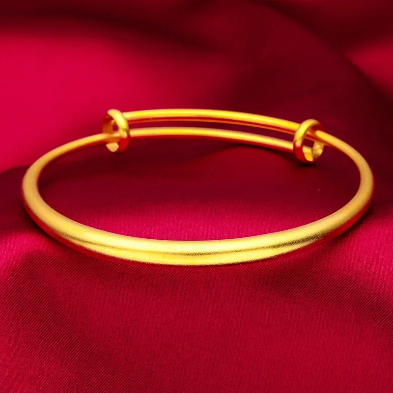 VivoGold VivoGold 24K Gold 5mm Push-Pull Bangle AU999 Pure Gold, slender adjustable design, sleek simplicity, exuding gentle cha