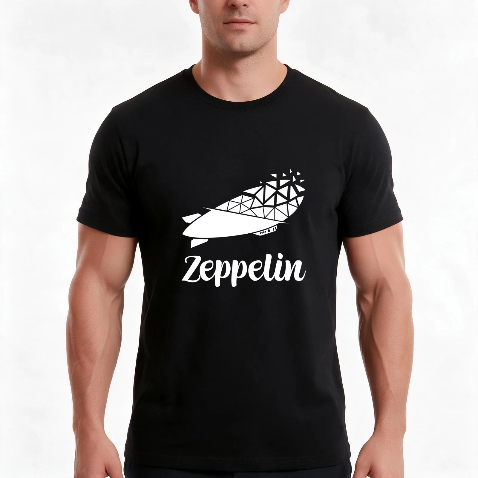 zeppelin T-Shirt Summer Casual Cotton Tee Oversized Streetwear Tops Vintage Graphic Print Loose Fit Short Sleeve