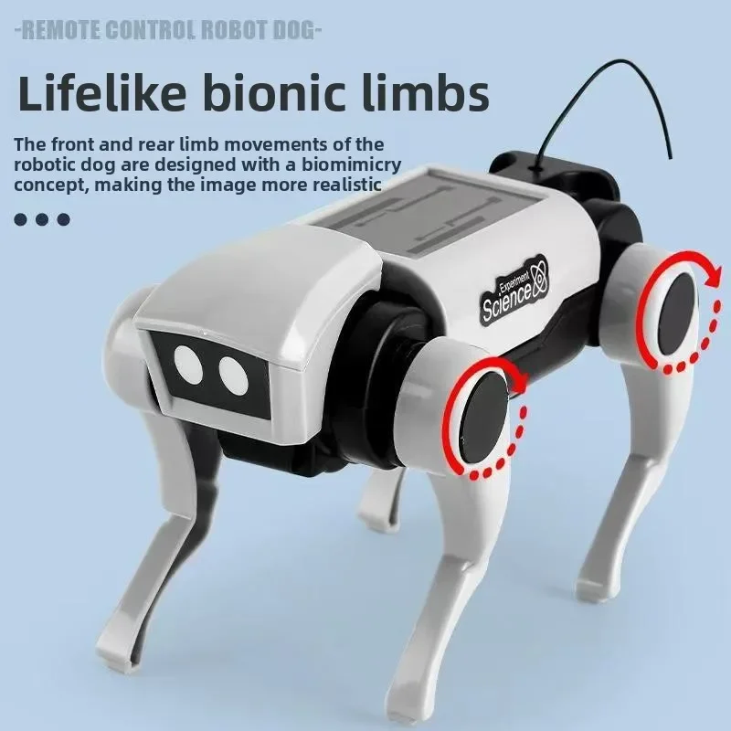 

Electronic pet remote control mechanical dog assembly experimental toy mechanical dog mechanical cat walking gift