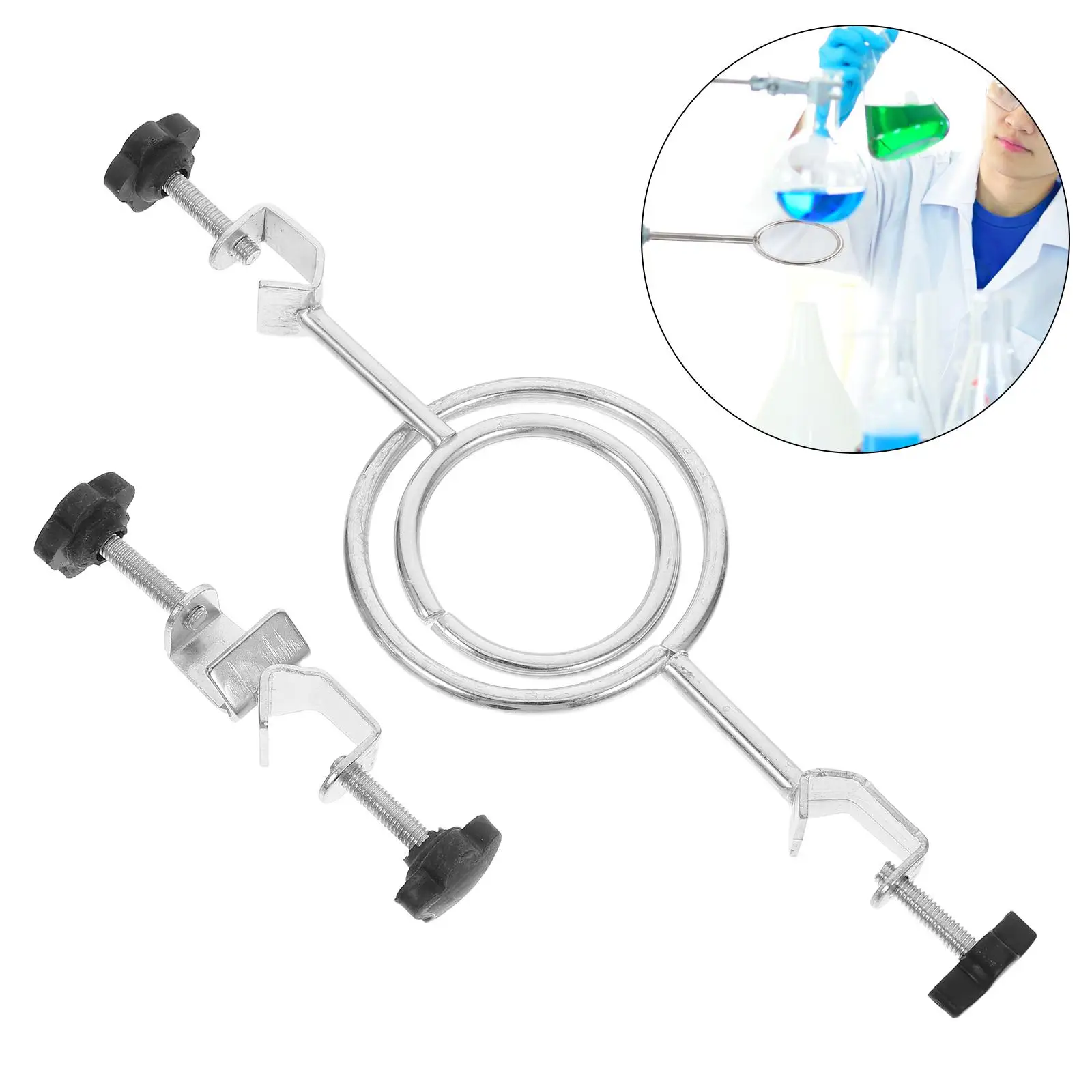 3 Pcs Flask Clamp Funnel Stand Graduated Beaker Lab Beakers Water Pipe Large Measuring Cups