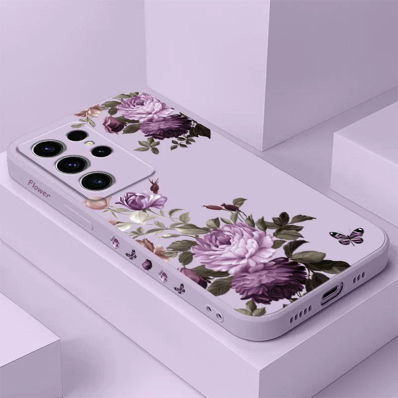 Peony Blossoms Phone Case For Samsung Galaxy A37 A57 Liquid Silicone Cover