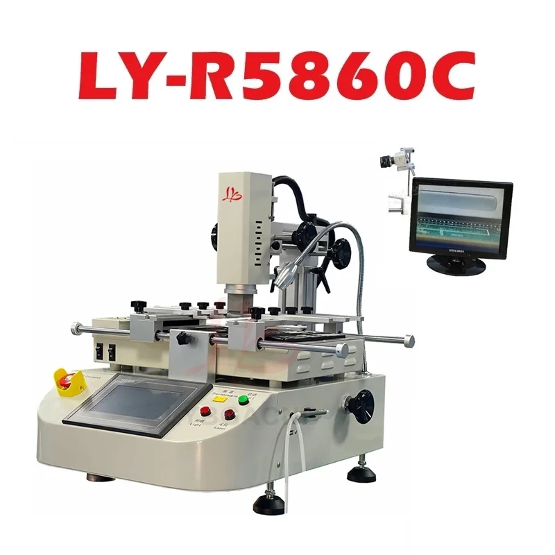 

LY-R5860 R5860C BGA Rework Station Hot Air 3 Zones For Laptop Motherboard Chip Repair 4800W With Laser Align Optional CCD System