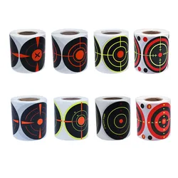 1 Set Splatter Target Stickers Bullseye bersagli reattivi adesivi per riprese con telo da tiro a impatto giallo fluorescente