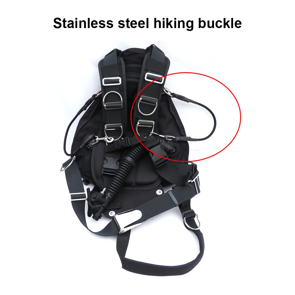 

2pcs Scuba Diving Sidemount Bungees Stainless Steel Side Mount Rope Water Swimming Rigging Tank Band Loose Cable