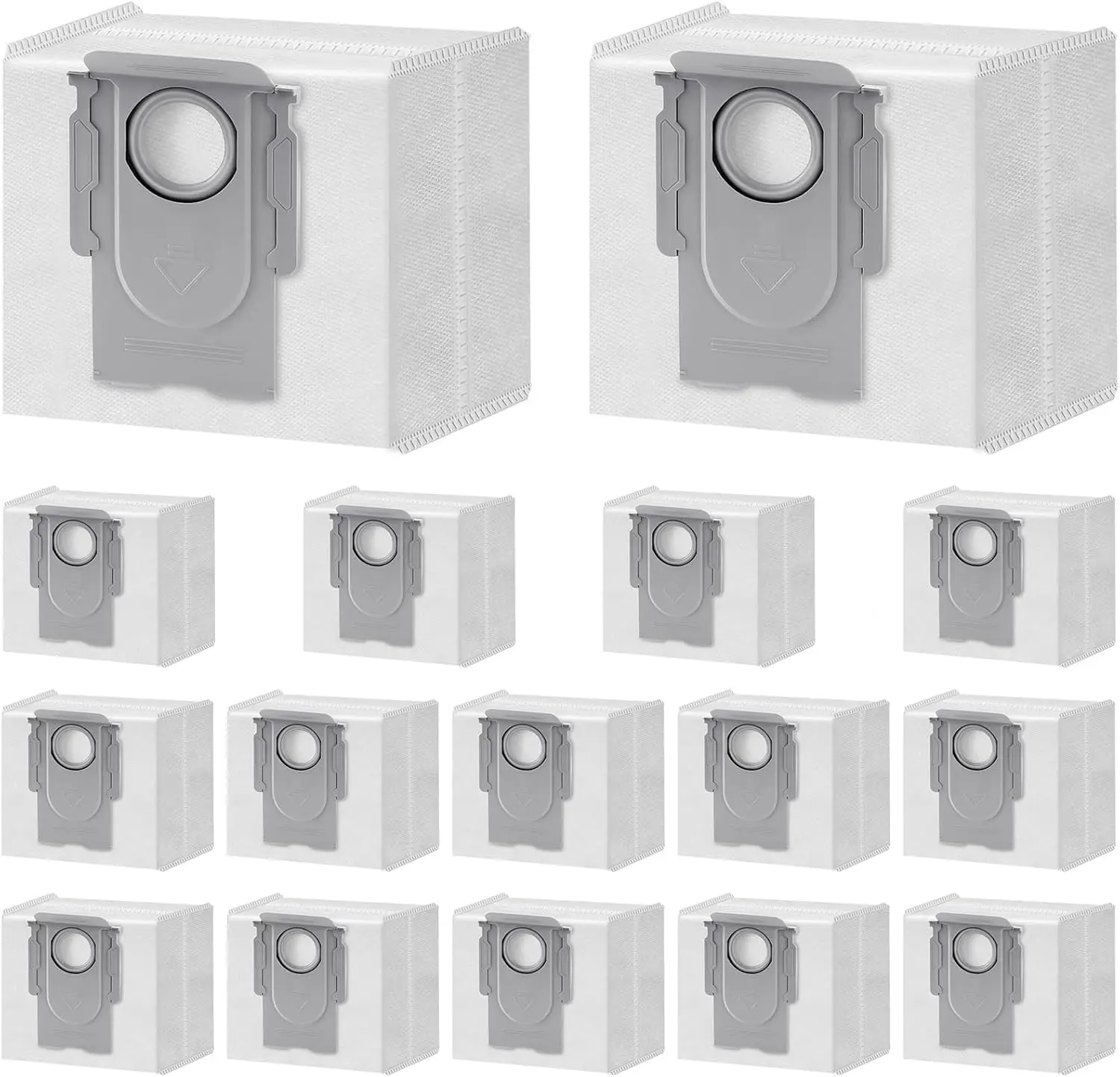 

16-Pack 3.6L Replacement Dust Bags for Robotic Vacuums, Compatible with Multiple Models, Anti-Leak Design