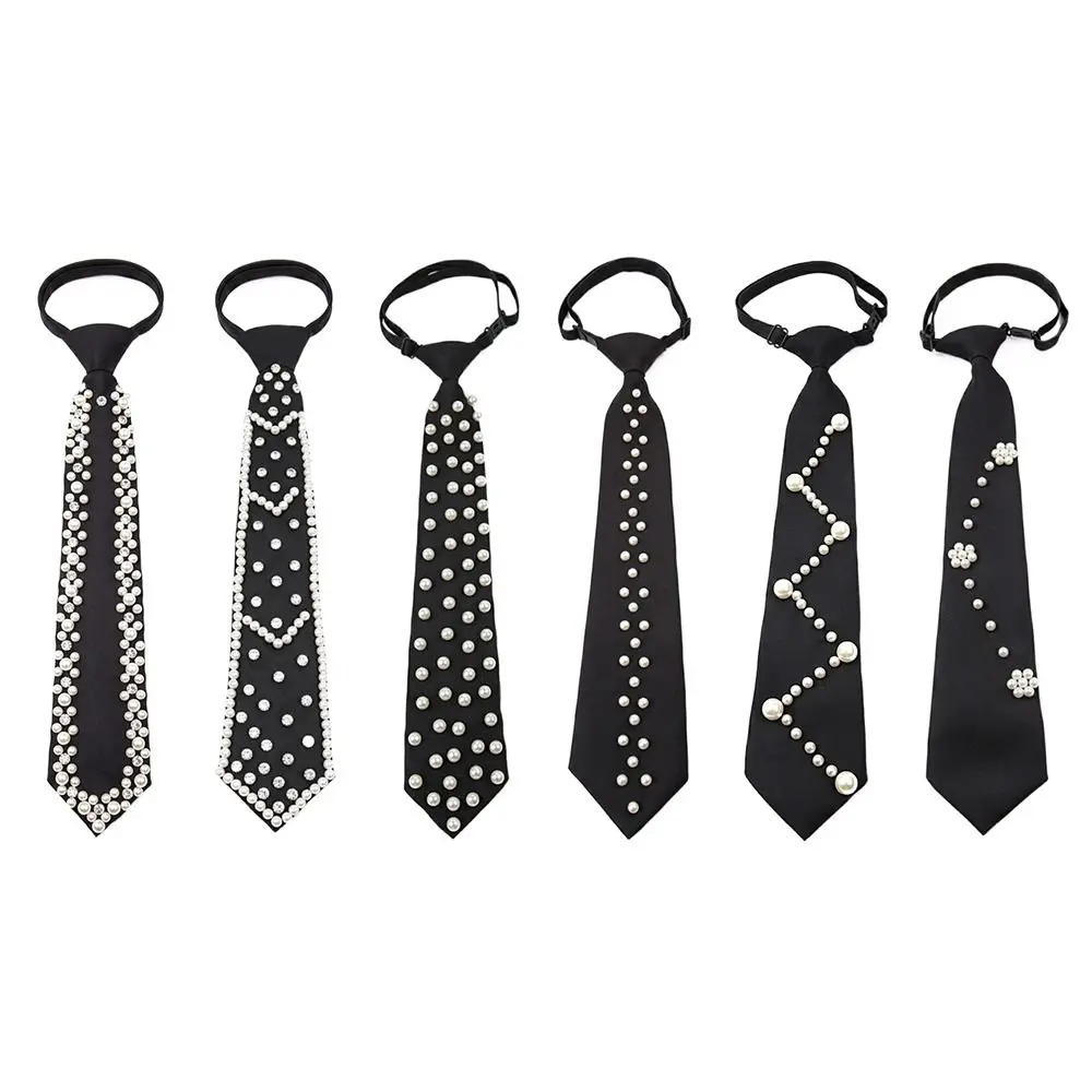 

Галстук с предварительно завязанным вручную из бисера в стиле панк JK, униформа в консервативном стиле, галстук JK, регулируемый галстук-бабочка, модная элегантная уличная униформа, рубашка