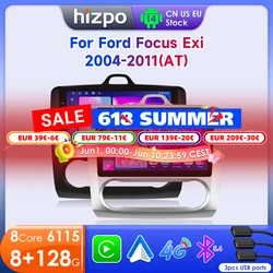 Hizpo CarPlay Car Radio For Ford Focus 2 Mk2 2004-2008 2009 2010 2011 Android Auto Multimedia Player GPS 2din Autoradio RDS 6115