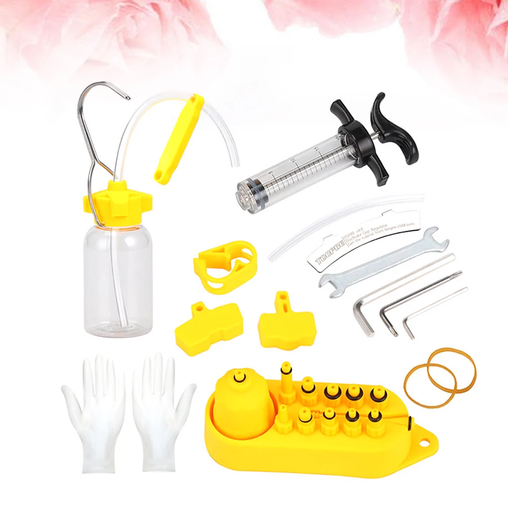 

1 set Brake Mineral Oil Bleed Tool Set Low Resistance Injector for Hydraulic Disc Bike Repair Filling