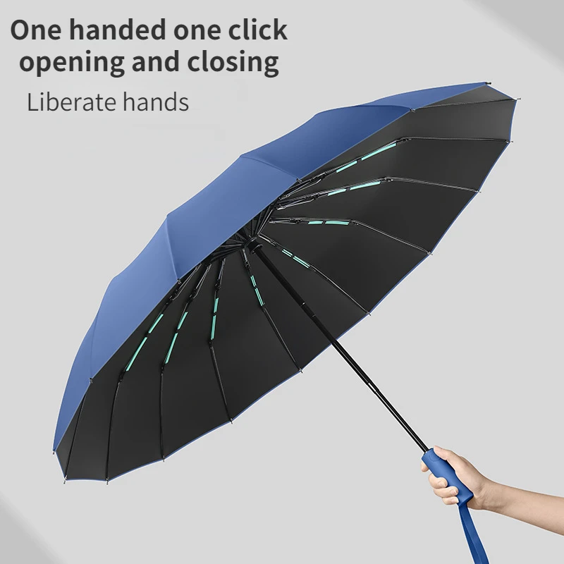 Wind Resistant Reinforced Automatic Umbrella for Men Rain and Shine Dual Purpose Sunshade UV Resistant Umbrellas paraguas