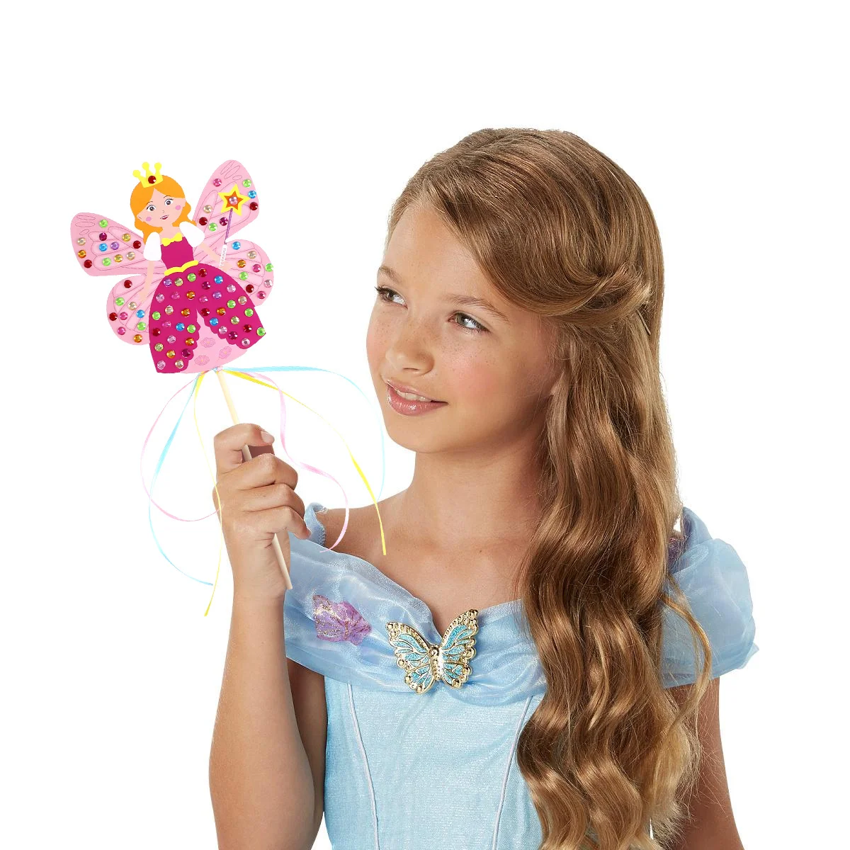 2Sets DIY Fairy Craft Kit Gekleurde Diamanten Handgemaakt Materiaalpakket voor Kinderen Vroeg Leren Centrum Klaslokaalactiviteiten