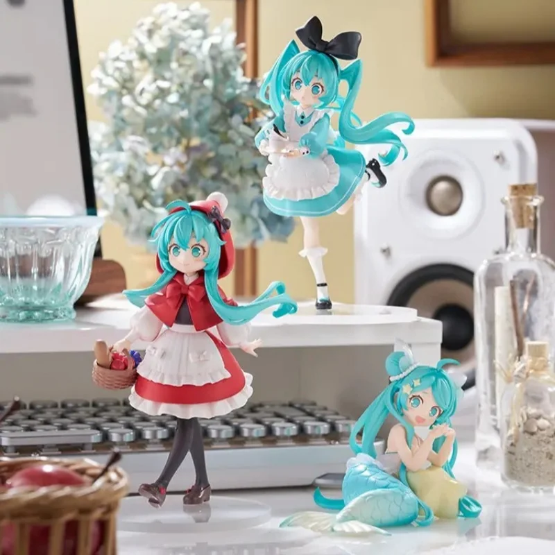 

Genuine Hatsune Miku Desktop Fairy Tale World Series Anime Figure Pvc Desktop Ornament Collect Toy Gift For Anime Collectors