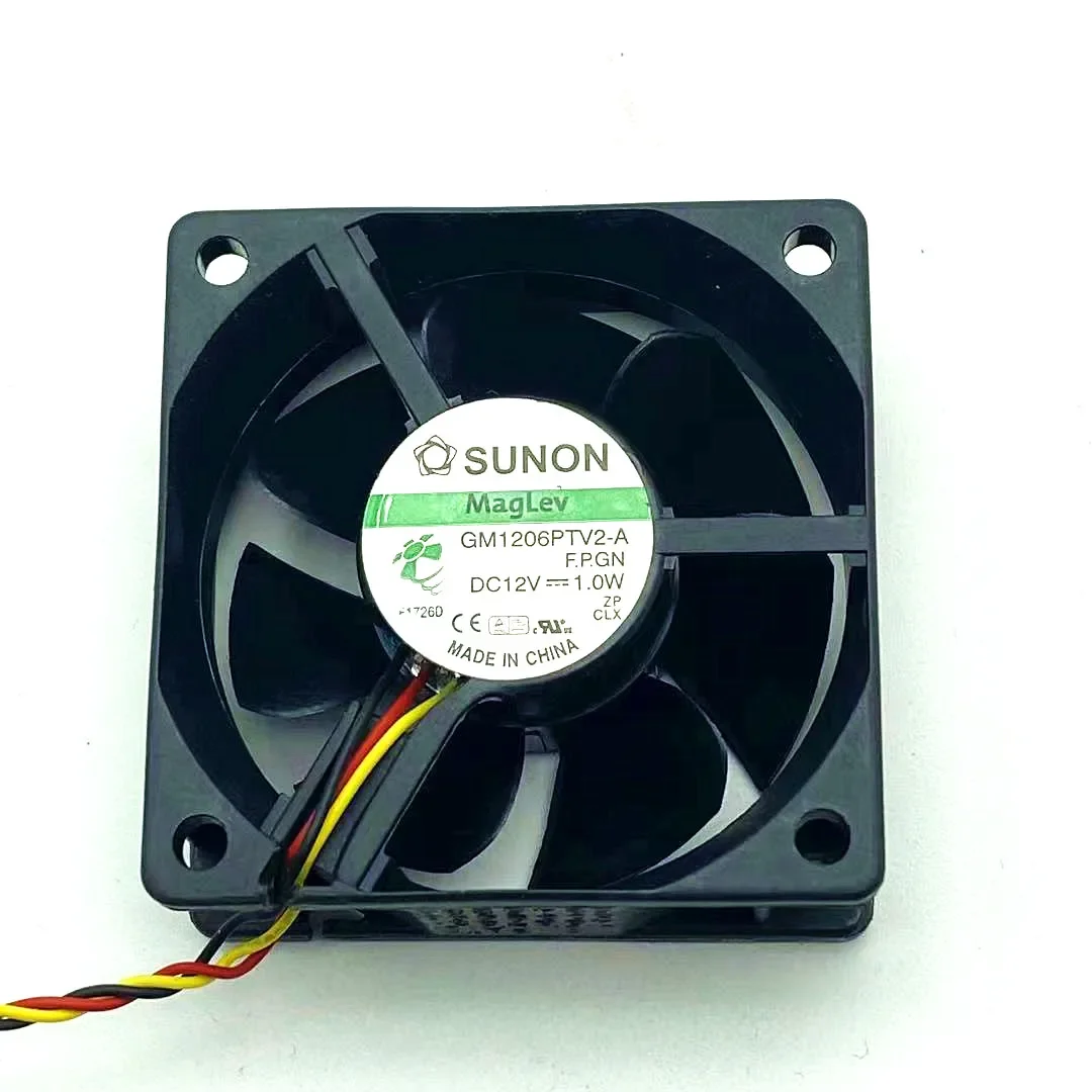 For Sunon GM1206PTV2-A 6025 DC12V 1.0W 6CM 60mm  silence Maglev 3lines cooling fan