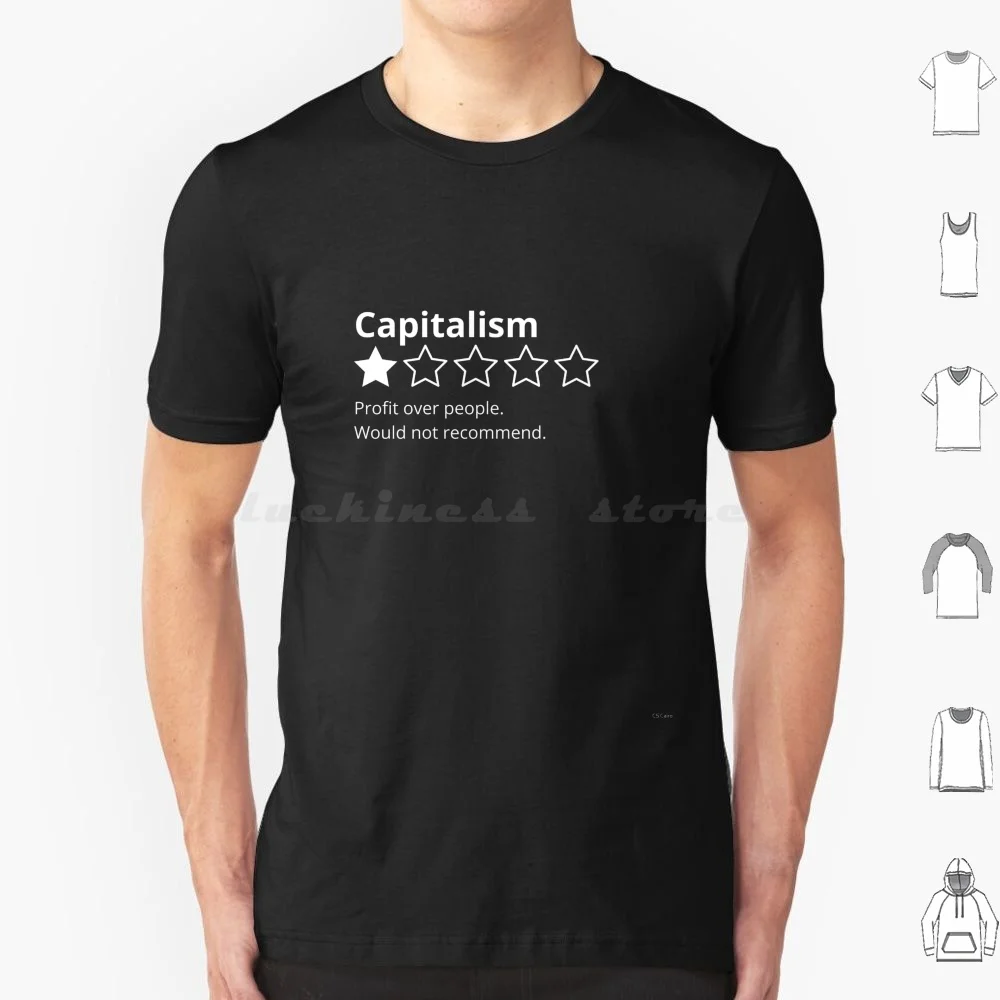 T-shirt Capitalism Review 6XL en coton, cool et tendance, Capitalisme, Socialisme, Anti-capitalisme, Top 1, Les 99, Égalité