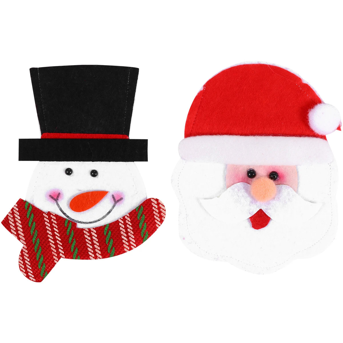 

2pcs Xmas Cutlery Bag Decorations Non-woven Material Silverware Holder Christmas Tableware Fork Knife Cover