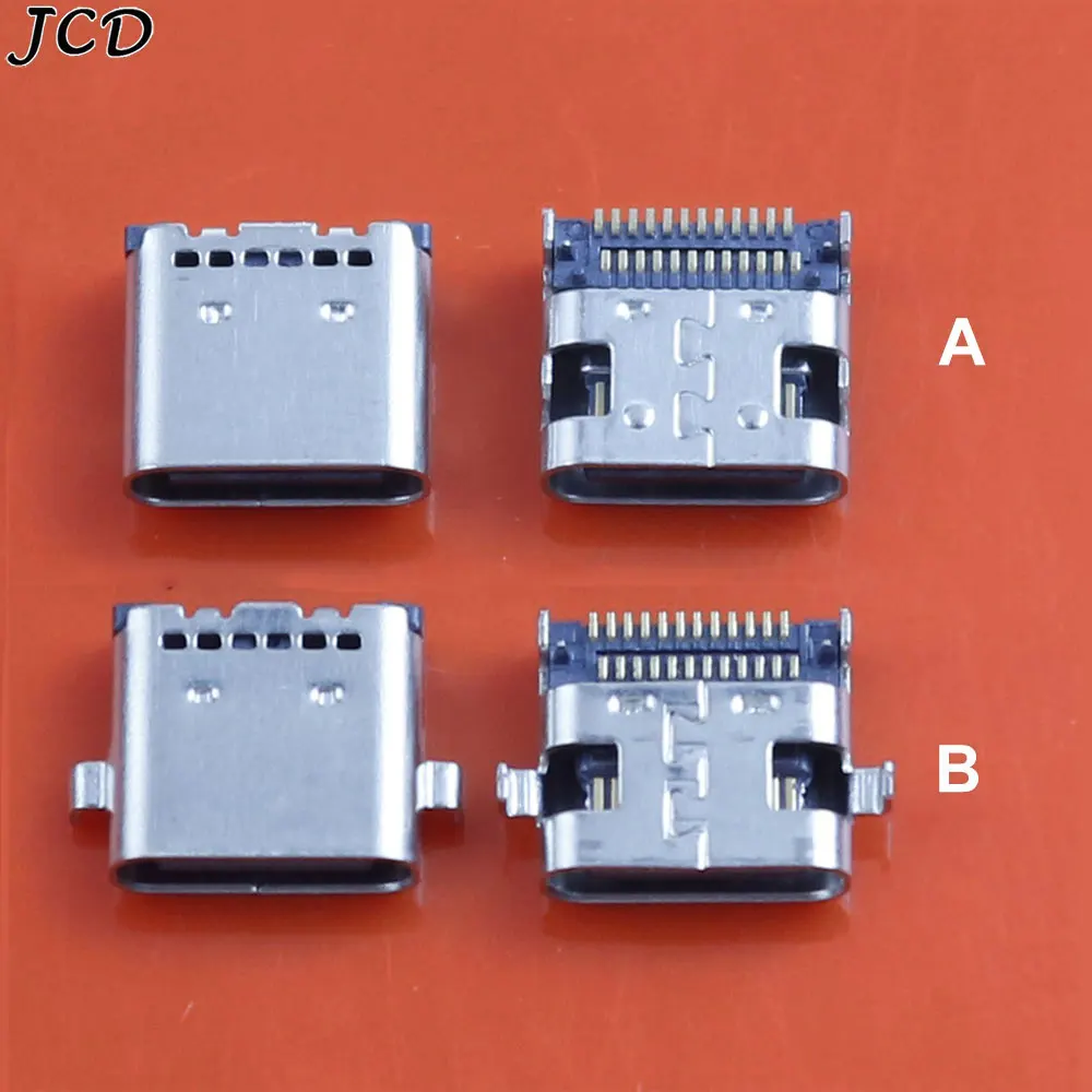 JCD 2PCS USB 3.1 Type C USB Female Jack C Micro USB Power Jack Socket Connector Charge Port Charging Dock Plug 24pin