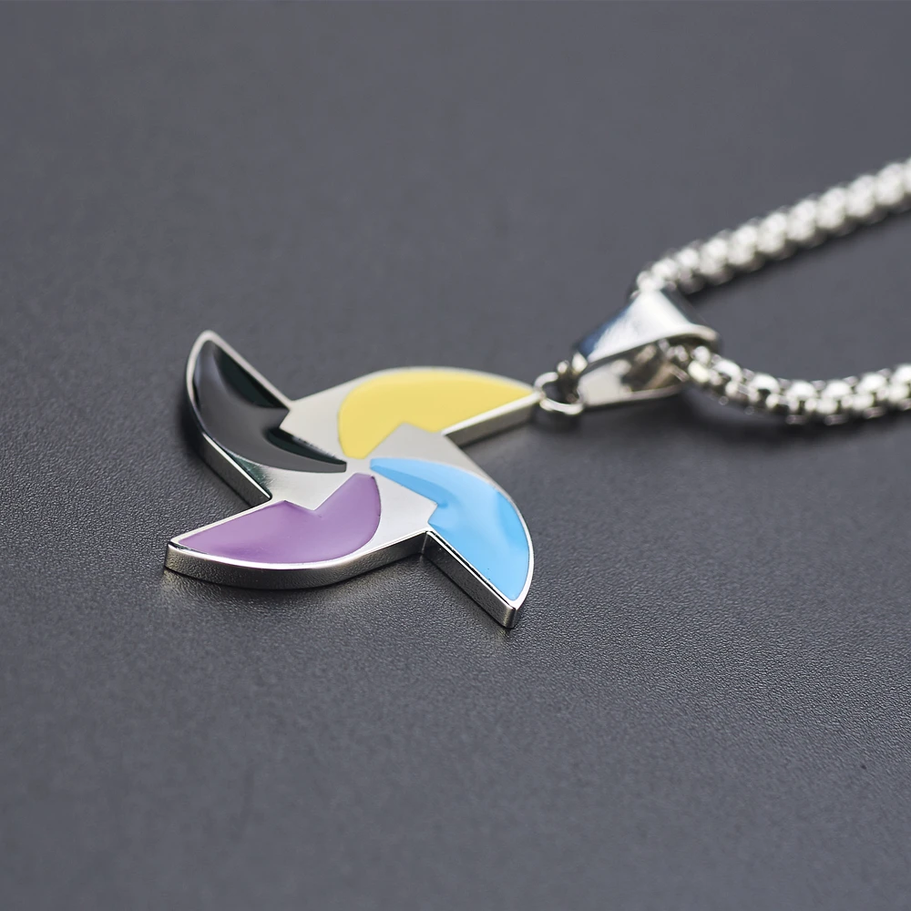 الفولاذ المقاوم للصدأ الأزياء طاحونة الأطفال قلادة قلادة مجوهرات هدية له مع سلسلة