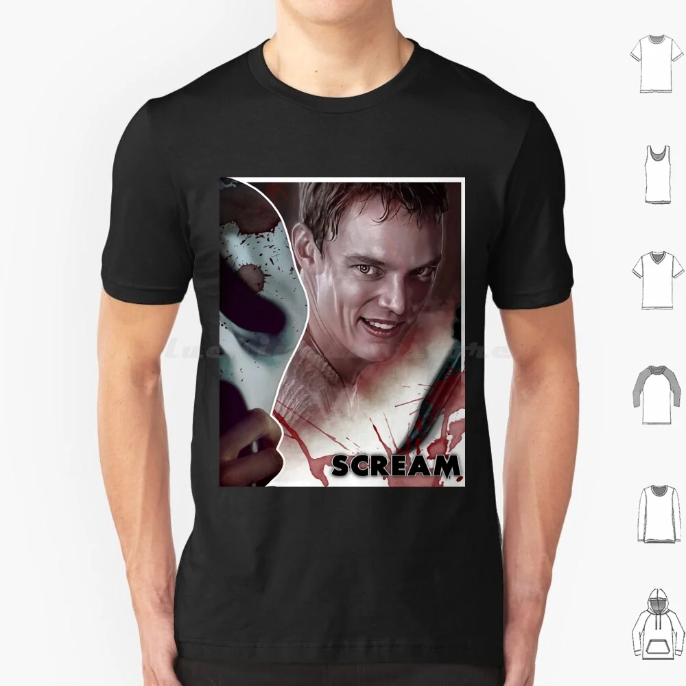 Camiseta Scream-Stu Macher para hombres, mujeres y niños, 6xl, Ghostface Scream Horror Slasher, película de Halloween, película de terror aterradora, fantasma Sidney