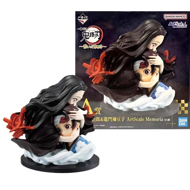 BANDAI Original Ichiban Kuji Demon Slayer Kamado Tanjirou Nezuko Kyoujurou ArtScale Memoria Anime Action Figures Toys Kids Gift