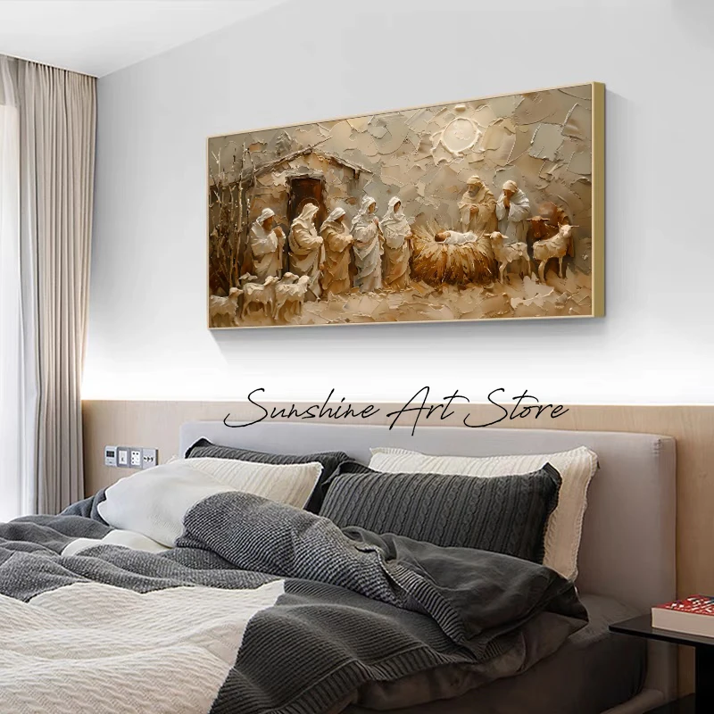 Religious Easter Bible The Last Supper Christian Canvas Painting Wall Art Jesus Wall Art Decor Bible Painting Holy Week Prints