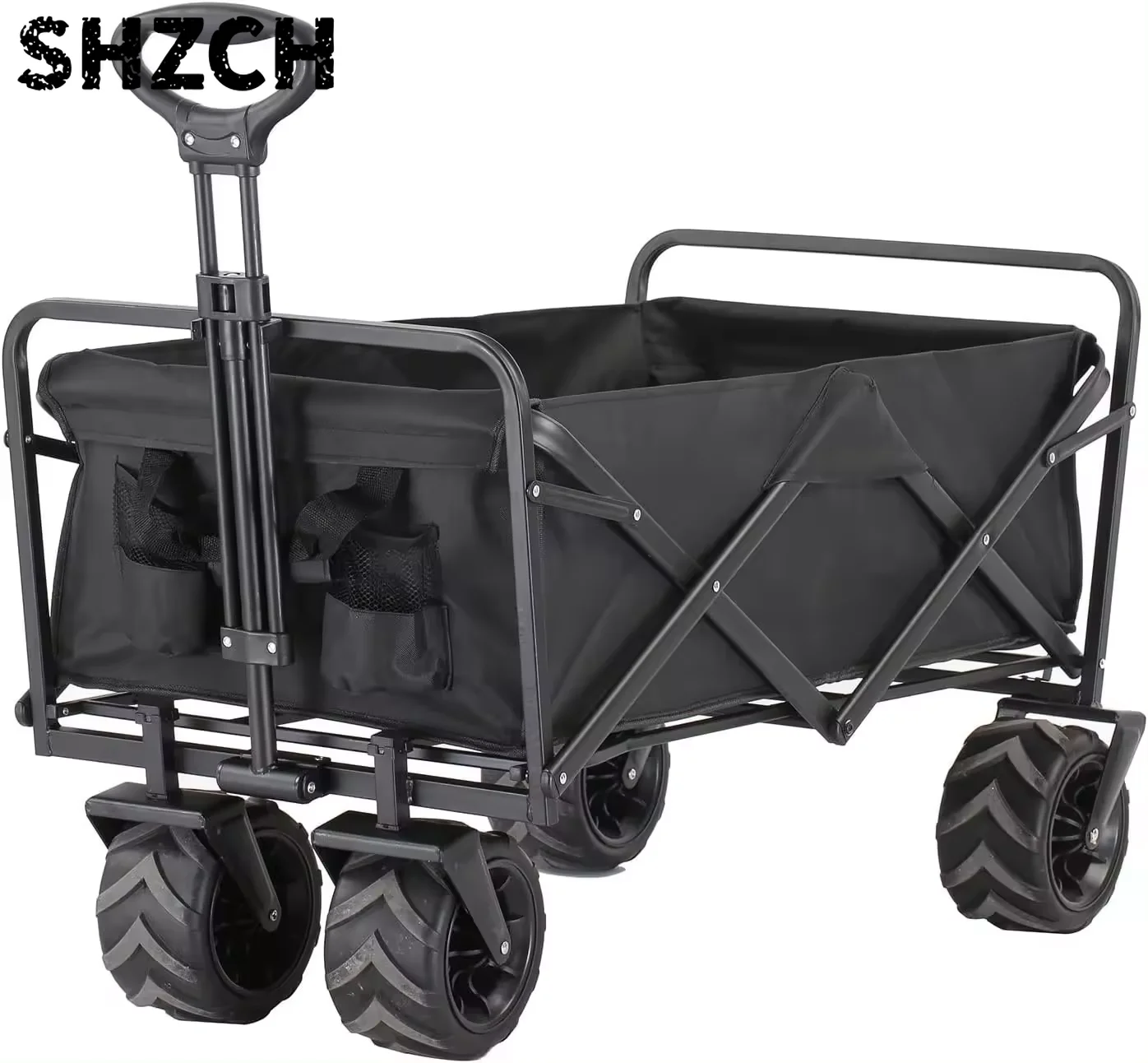 Mingchan Quality Outdoor Garden Park Utility Wagon Portable Beach Trolley Cart Foldable Camping Stroller Folding Wagon