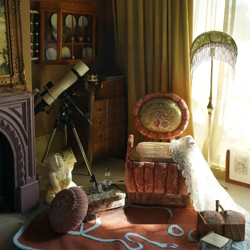 Exquisite retro living room bedroom single sofa chair