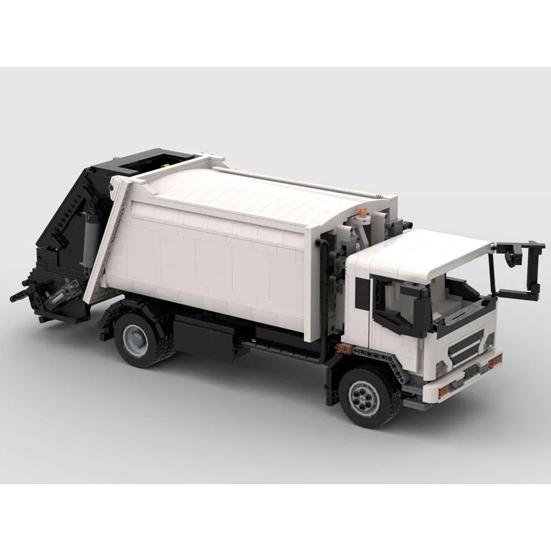 City MOC-234472 Street Traffic Cleaning Garbage Truck Building Blocks Model, 3150 Pieces, Birthday Educational Toy Gift