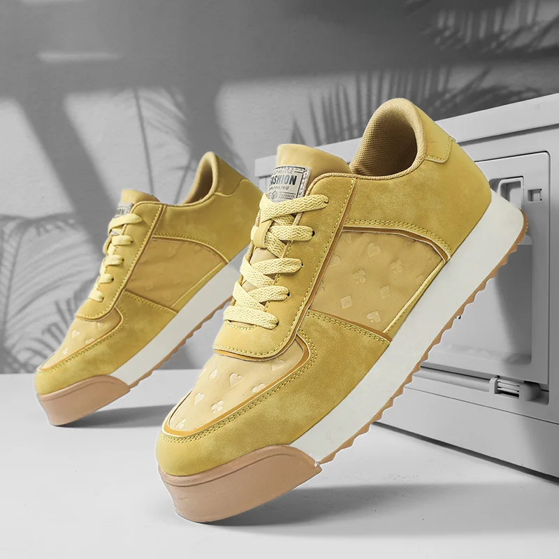 Casual Sports Shoes Men Increased Fashion Leather Casual Shoes Board Shoes High Quality Outdoor Chunky Sneakers British Style - Image 4