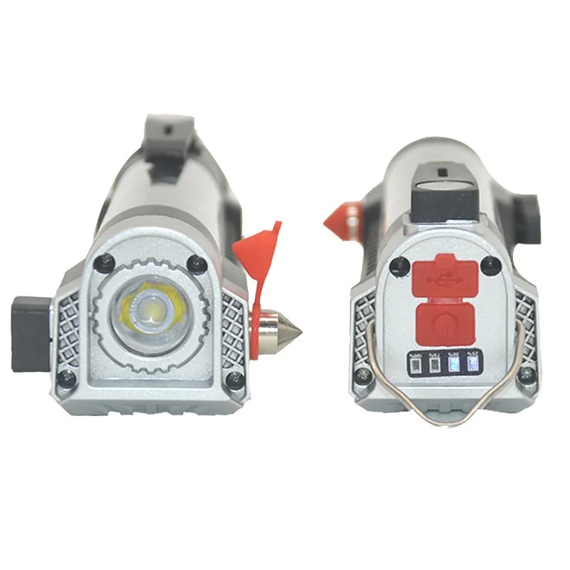 Nouvelle lampe de travail de réparation automobile multifonction COB-Super lumineuse, Rechargeable, Portable, marteau de sécurité, batterie longue