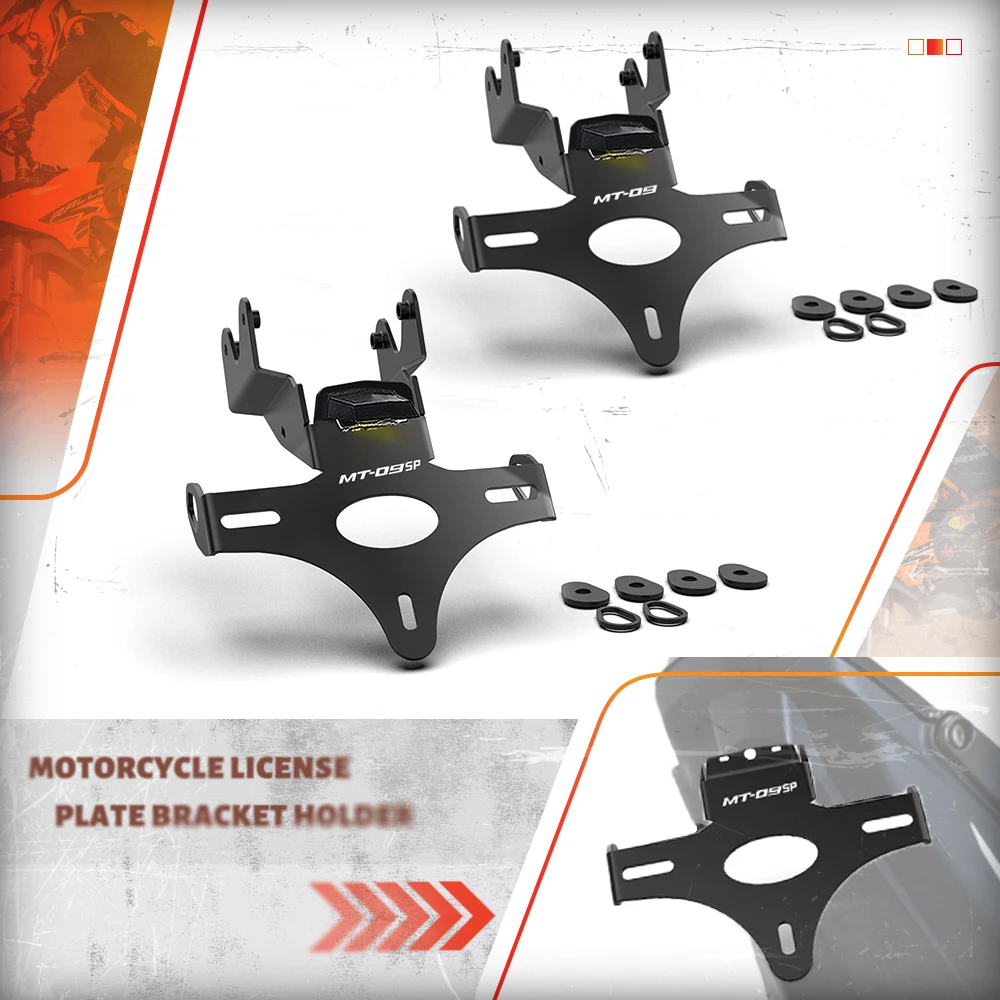 

For YAMAHA MT 09 SP MT-09 YZF-R9 MT09 Rear License Plate Holder Motorcycle Tail Fender Eliminator Turn Signal Light 2024-2026