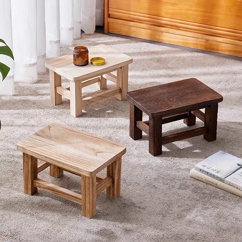 Modern Minimalism Solid Wood Small Stool Household Adult Living Room Shoe Changing Stools Children\'s Small Bench Muebles