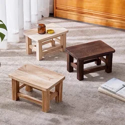 Taburete pequeño minimalista moderno de madera maciza para el hogar, sala de estar para adultos, cambio de zapatos, Muebles de banco pequeño para niños