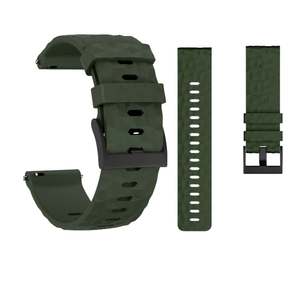 24mm Rubber Silicone Strap Replacement Watch Band For Suunto 7 D5 Wristband For Suunto 9 Spartan Sport Wrist HR Baro Bracelet