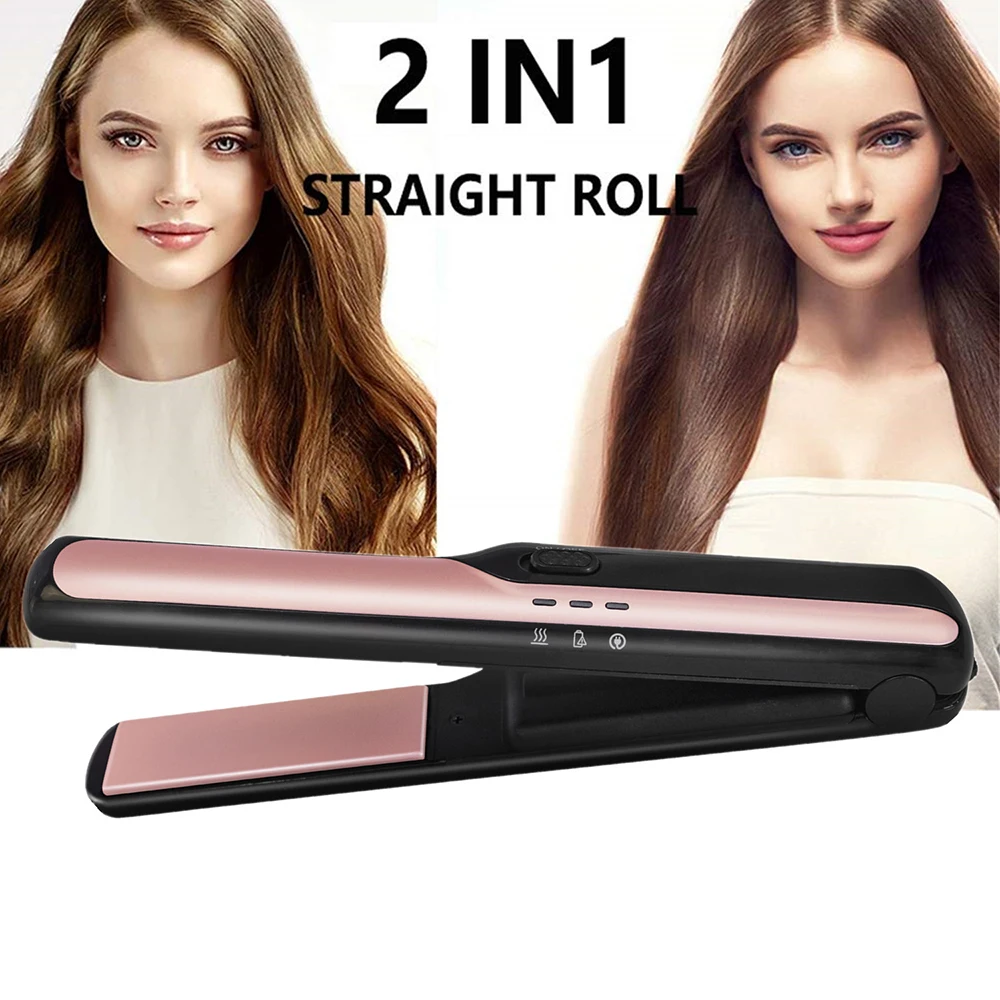 Wireless Portable Multifunctional straightener brush electric heat comb curler hair Anti-Scald Fast Heating Brush modeling tool