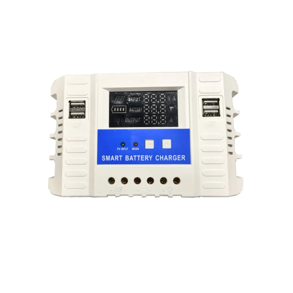 Digital tube night light display 12V24V30A solar controller photovoltaic power generation solar charging controller