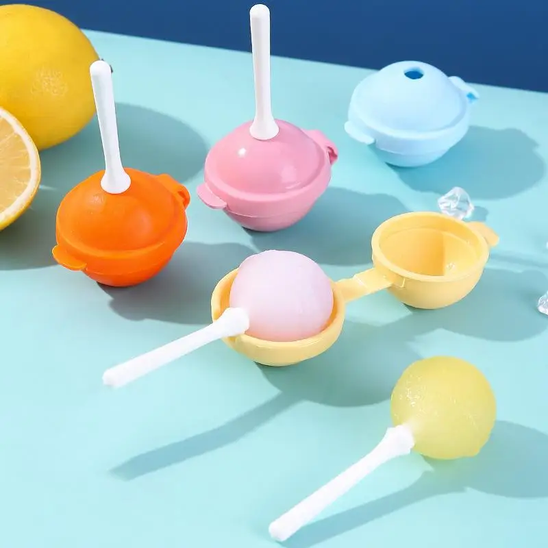 Mini Silicone Popsicle Mold Lollipop Ice Tray Food Grade Reusable Non-Stick Stackable Ice Cream Mould For Egg Bites Food Storag
