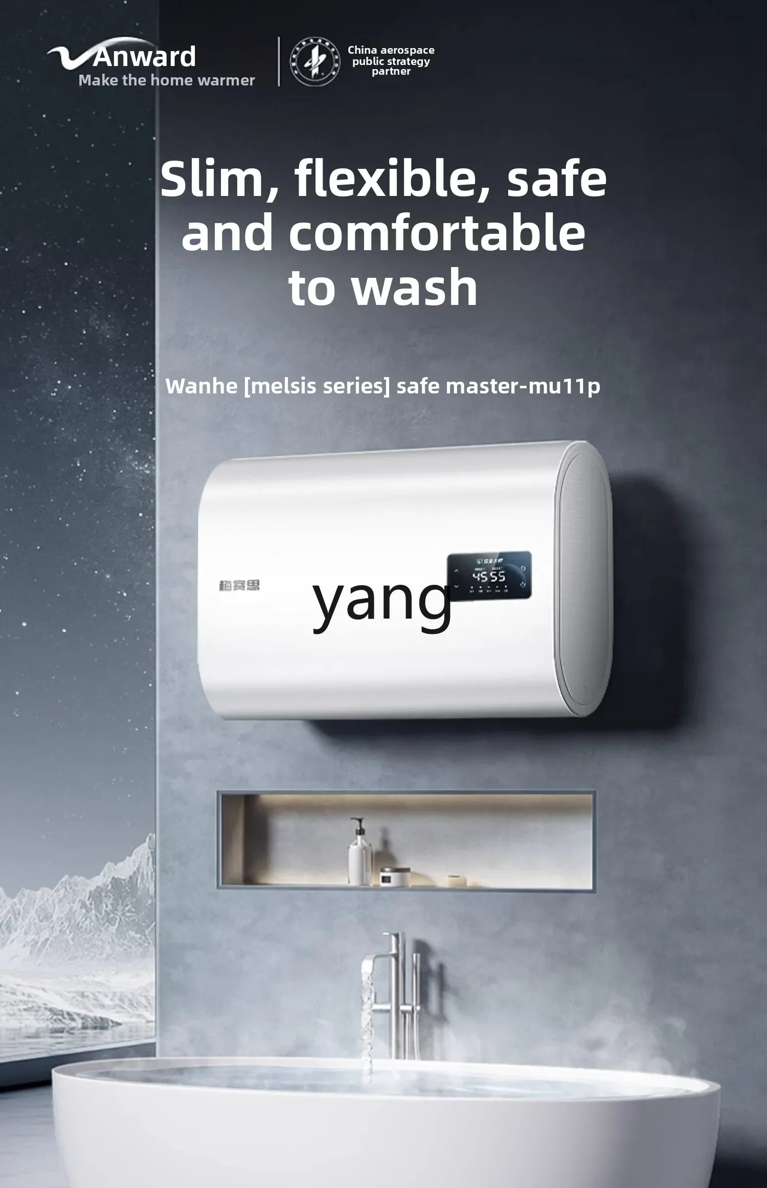 Calentador de agua eléctrico cx de doble bilis, cubo plano, lavado doméstico, 60L, ahorro de energía, calentamiento rápido