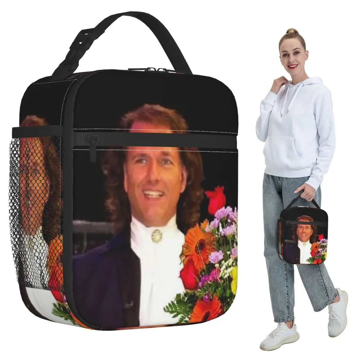 Andre Rieu Best Of Andre Rieu Bolsa térmica para el almuerzo para niños, caja térmica para la escuela, caja térmica para alimentos, contenedor a prueba de fugas