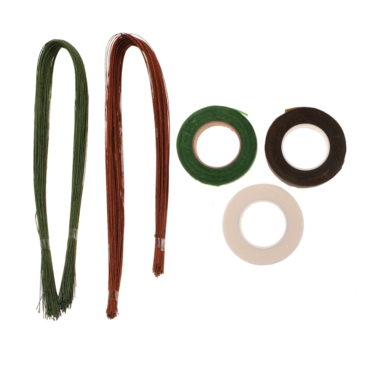 1 مجموعة 1 مجموعة Diy بها بنفسك زهرة المواد طقم أدوات قوي لمط الأزهار الشريط الملونة سلك الجذعية اكسسوارات ل باقة التفاف الزفاف #2