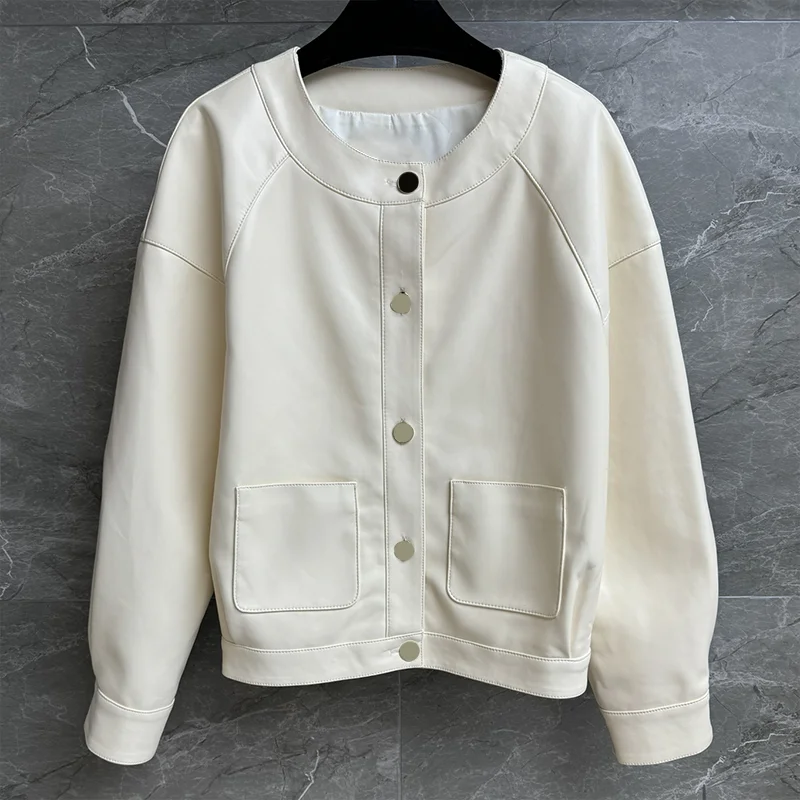 

Женское пальто из высококачественной овчины - роскошная и модная верхняя одежда на весну и осень 251107119